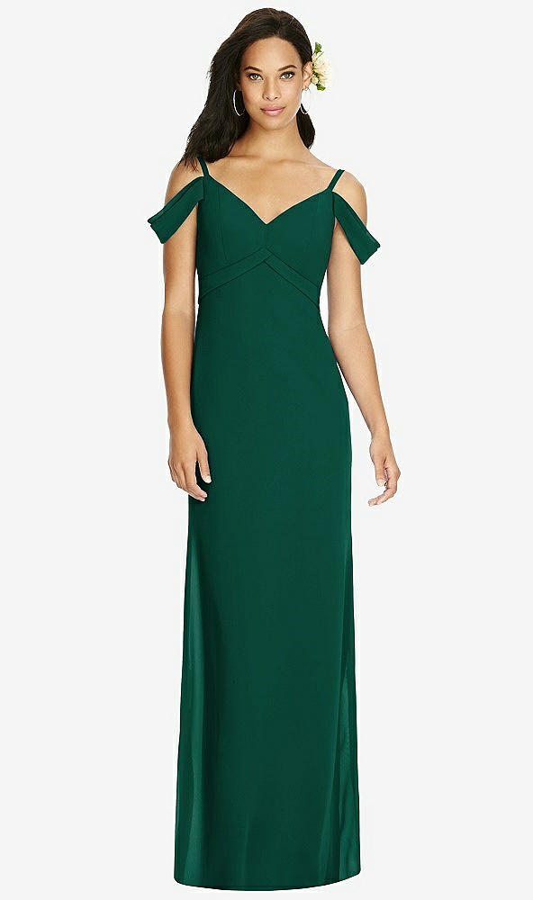 Front View - Hunter Green Social Bridesmaids Dress 8183