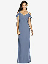 Front View Thumbnail - Larkspur Blue Social Bridesmaids Dress 8183