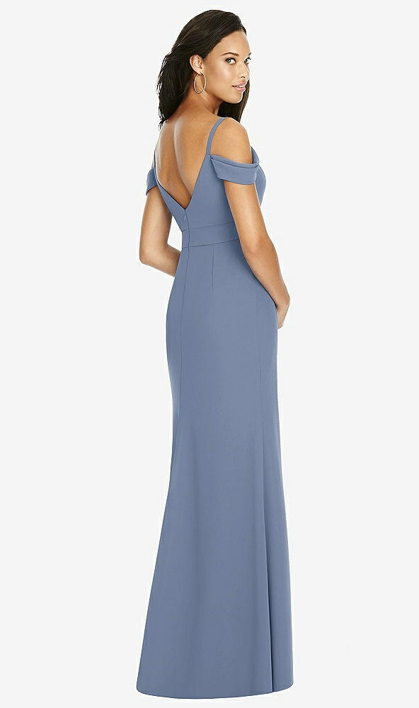 Back View - Larkspur Blue Social Bridesmaids Dress 8183