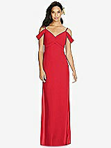 Front View Thumbnail - Parisian Red Social Bridesmaids Dress 8183