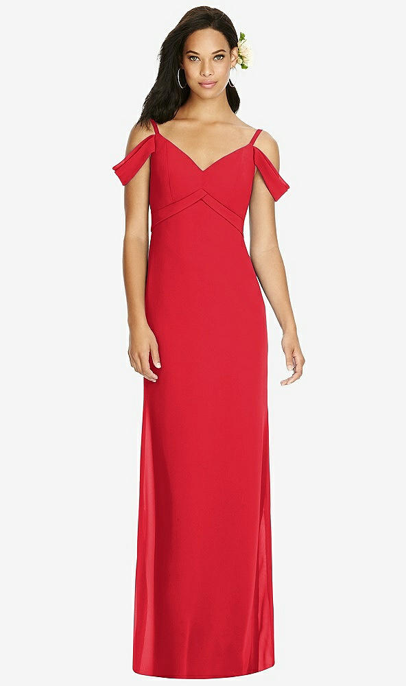 Front View - Parisian Red Social Bridesmaids Dress 8183