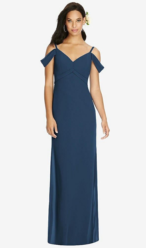 Front View - Sofia Blue Social Bridesmaids Dress 8183