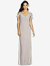 Front View Thumbnail - Taupe Social Bridesmaids Dress 8183