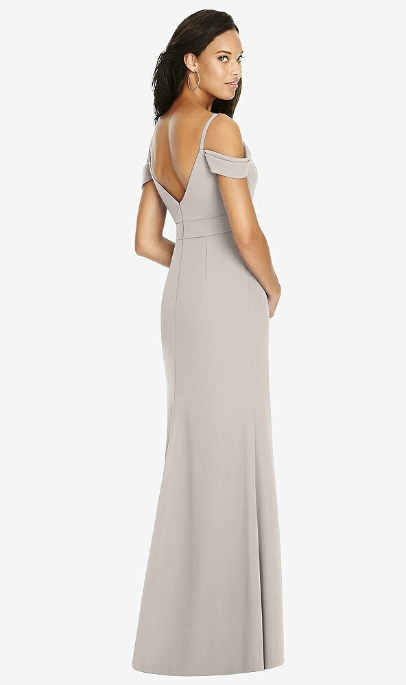 Back View - Taupe Social Bridesmaids Dress 8183