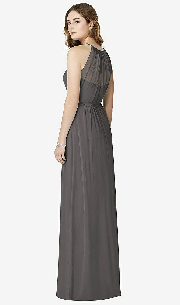 Back View - Caviar Gray Bella Bridesmaids Dress BB100