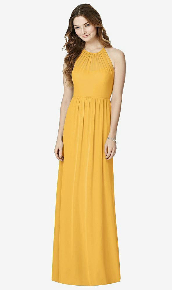 Front View - NYC Yellow Bella Bridesmaids Dress BB100