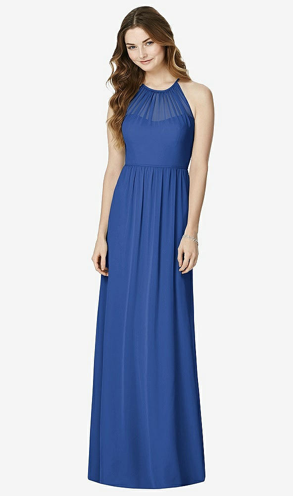 Front View - Classic Blue Bella Bridesmaids Dress BB100