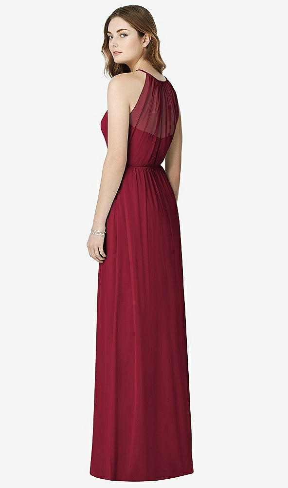 Back View - Burgundy Bella Bridesmaids Dress BB100