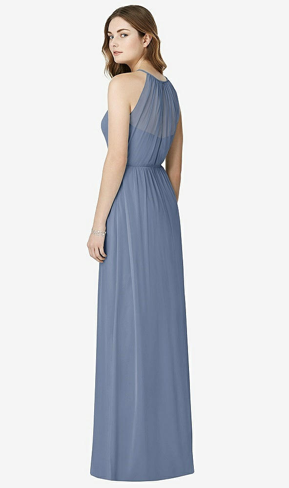 Back View - Larkspur Blue Bella Bridesmaids Dress BB100