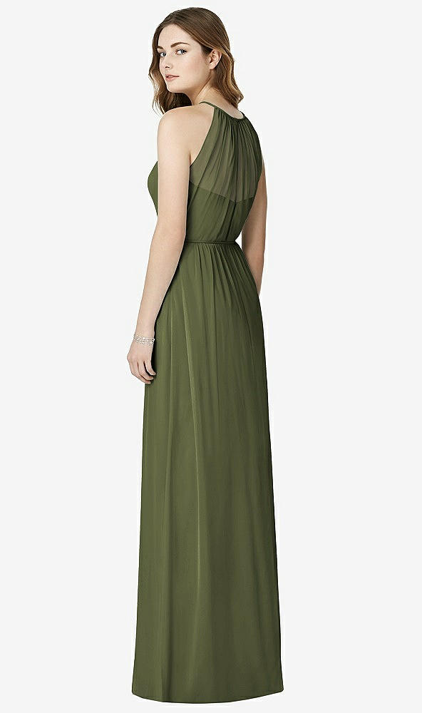 Back View - Olive Green Bella Bridesmaids Dress BB100