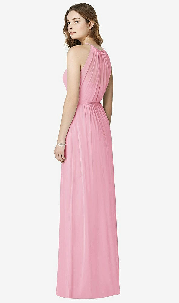 Back View - Peony Pink Bella Bridesmaids Dress BB100