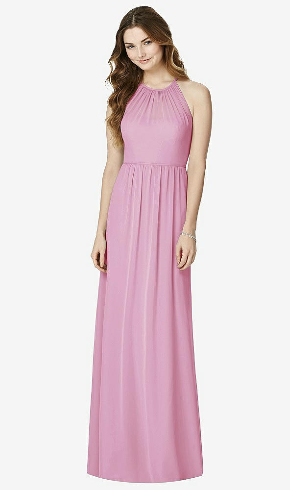 Front View - Powder Pink Bella Bridesmaids Dress BB100