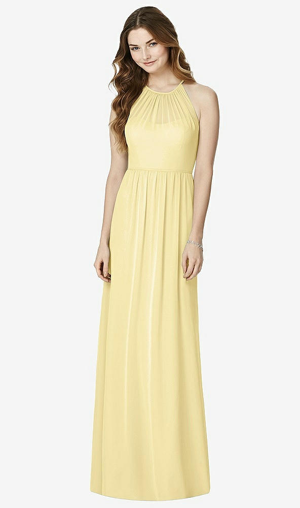 Front View - Pale Yellow Bella Bridesmaids Dress BB100