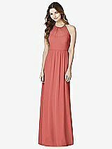 Front View Thumbnail - Coral Pink Bella Bridesmaids Dress BB100