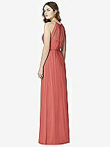 Rear View Thumbnail - Coral Pink Bella Bridesmaids Dress BB100