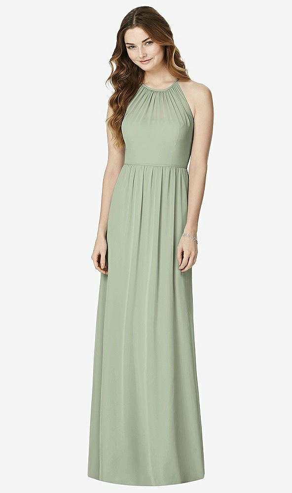 Front View - Sage Bella Bridesmaids Dress BB100