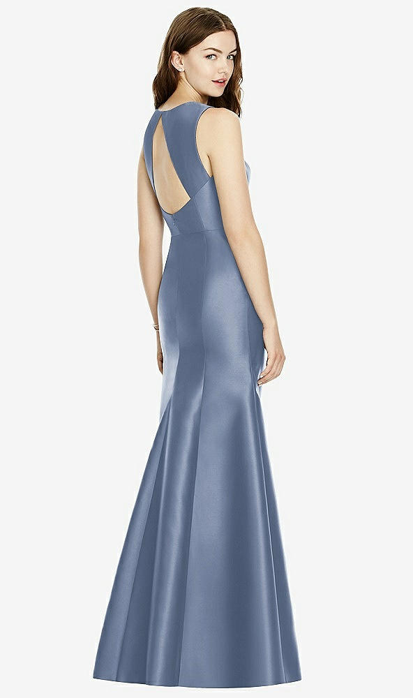 Front View - Larkspur Blue Bella Bridesmaids Dress BB106