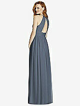 Rear View Thumbnail - Silverstone Cutout Open-Back Shirred Halter Maxi Dress