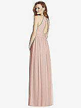 Rear View Thumbnail - Toasted Sugar Cutout Open-Back Shirred Halter Maxi Dress