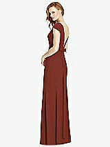 Front View Thumbnail - Auburn Moon Bateau-Neck Cap Sleeve Open-Back Trumpet Gown