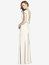 Front View Thumbnail - Ivory Bateau-Neck Cap Sleeve Open-Back Trumpet Gown