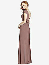 Front View Thumbnail - Sienna Bateau-Neck Cap Sleeve Open-Back Trumpet Gown