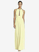 Front View Thumbnail - Butter Yellow & Dark Nude Studio Design Bridesmaid Dress 4518