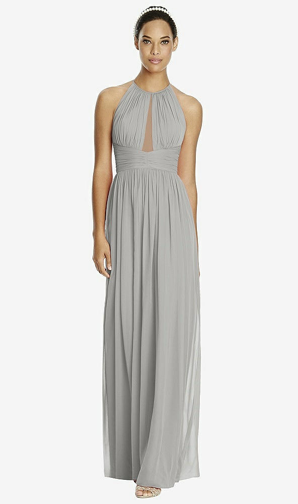 Front View - Chelsea Gray & Dark Nude Studio Design Bridesmaid Dress 4518