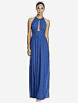 Front View Thumbnail - Classic Blue & Dark Nude Studio Design Bridesmaid Dress 4518