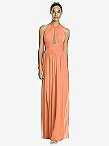 Front View Thumbnail - Sweet Melon & Dark Nude Studio Design Bridesmaid Dress 4518