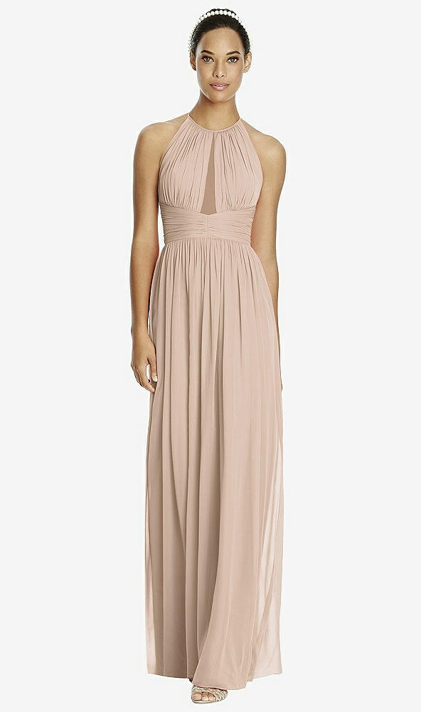 Front View - Topaz & Dark Nude Studio Design Bridesmaid Dress 4518