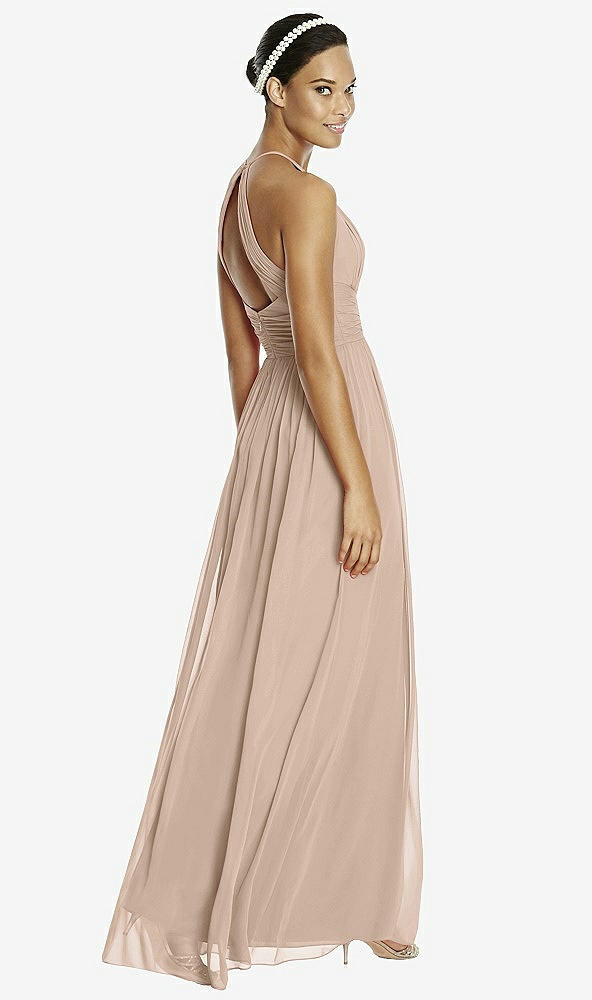 Back View - Topaz & Dark Nude Studio Design Bridesmaid Dress 4518