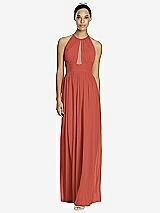 Front View Thumbnail - Amber Sunset & Dark Nude Studio Design Bridesmaid Dress 4518