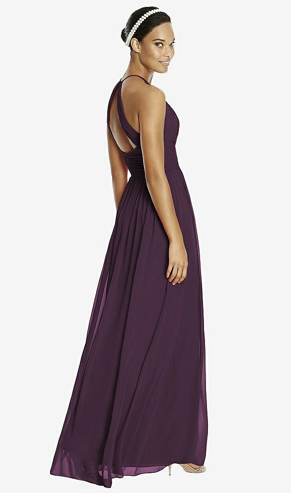 Back View - Aubergine & Dark Nude Studio Design Bridesmaid Dress 4518