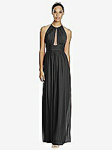 Front View Thumbnail - Black & Dark Nude Studio Design Bridesmaid Dress 4518