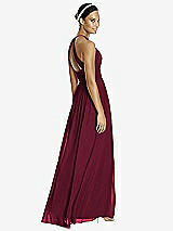 Rear View Thumbnail - Cabernet & Dark Nude Studio Design Bridesmaid Dress 4518