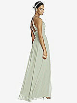 Rear View Thumbnail - Celadon & Dark Nude Studio Design Bridesmaid Dress 4518