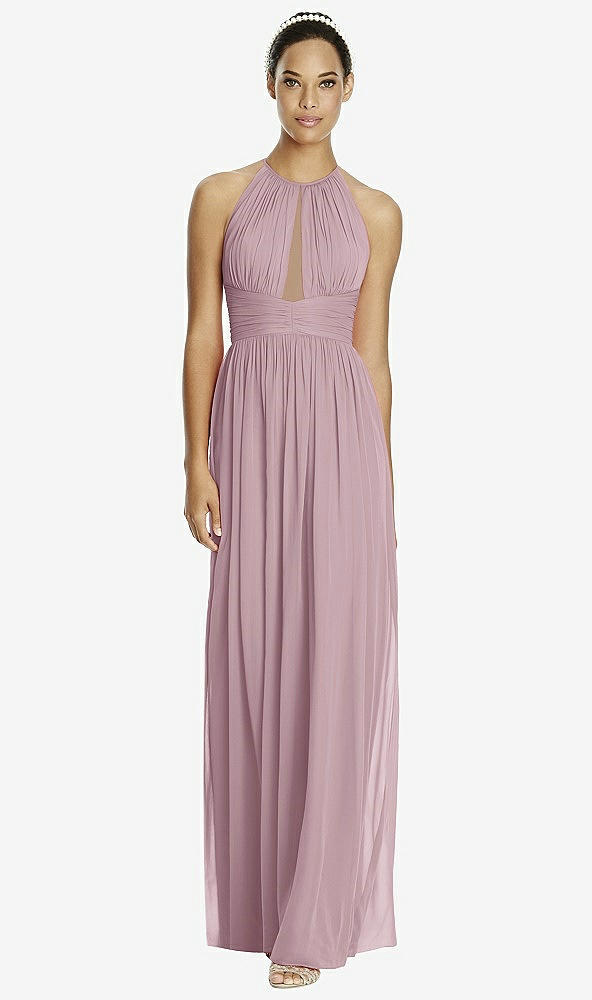 Front View - Dusty Rose & Dark Nude Studio Design Bridesmaid Dress 4518