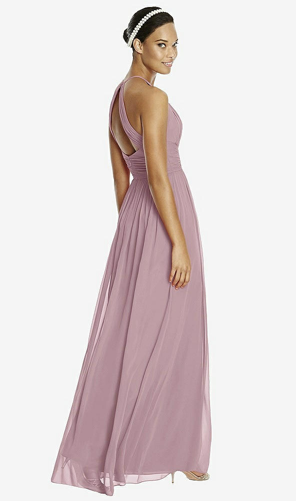 Back View - Dusty Rose & Dark Nude Studio Design Bridesmaid Dress 4518