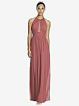 Front View Thumbnail - English Rose & Dark Nude Studio Design Bridesmaid Dress 4518