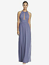 Front View Thumbnail - French Blue & Dark Nude Studio Design Bridesmaid Dress 4518