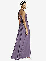 Rear View Thumbnail - Lavender & Dark Nude Studio Design Bridesmaid Dress 4518