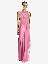 Front View Thumbnail - Orchid Pink & Dark Nude Studio Design Bridesmaid Dress 4518