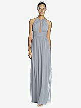 Front View Thumbnail - Platinum & Dark Nude Studio Design Bridesmaid Dress 4518