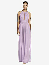 Front View Thumbnail - Pale Purple & Dark Nude Studio Design Bridesmaid Dress 4518