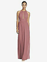 Front View Thumbnail - Rosewood & Dark Nude Studio Design Bridesmaid Dress 4518