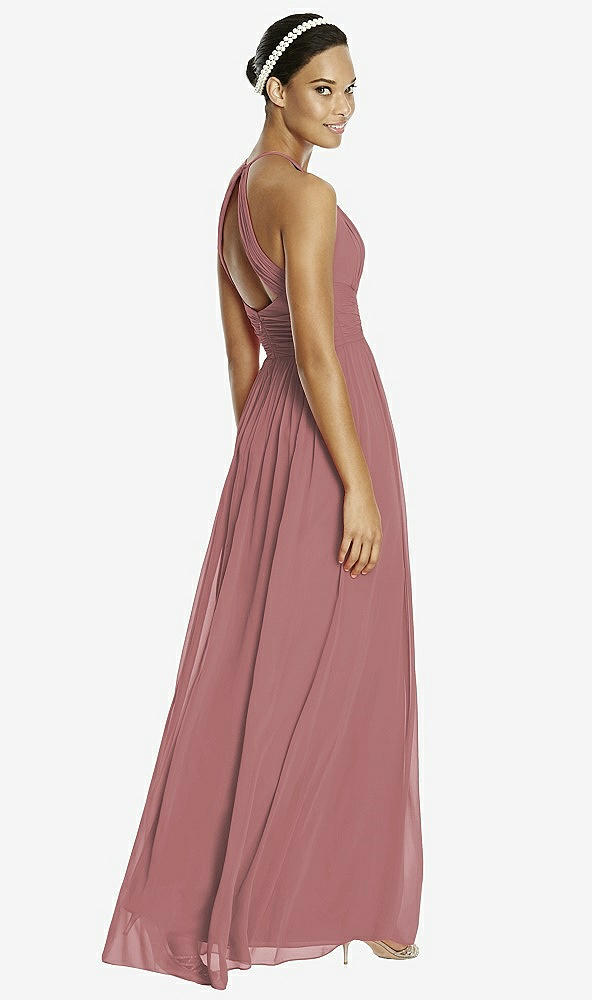 Back View - Rosewood & Dark Nude Studio Design Bridesmaid Dress 4518