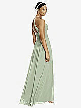 Rear View Thumbnail - Sage & Dark Nude Studio Design Bridesmaid Dress 4518