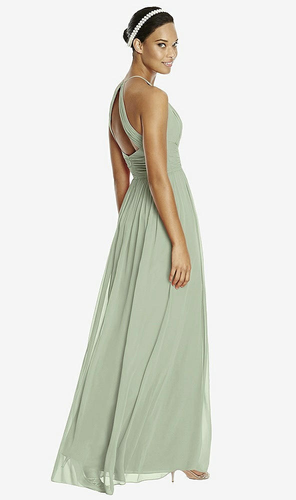 Back View - Sage & Dark Nude Studio Design Bridesmaid Dress 4518