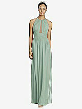 Front View Thumbnail - Seagrass & Dark Nude Studio Design Bridesmaid Dress 4518